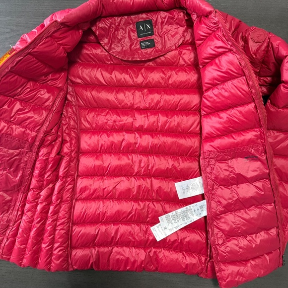 Armani Exchange Women's White Duck Down Red Jacket Size S - Picture 5 of 11